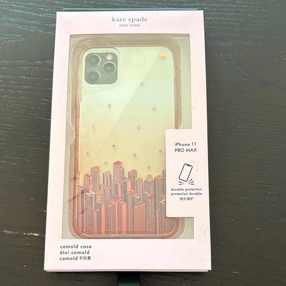 kate spade iPhone 11 Pro Max Case - Pink and Gold Skyline